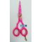 Fancy Barber Scissors Pink Color With Finger Rest
