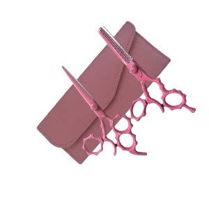 Barber & Thinning scissors Pink coated