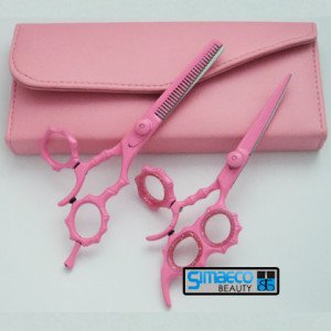 Barber & Thinning scissors Pink coated