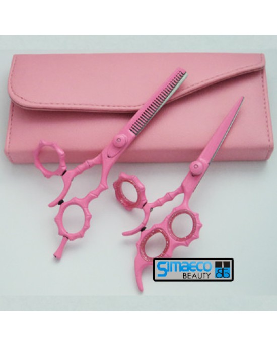 Barber & Thinning scissors Pink coated