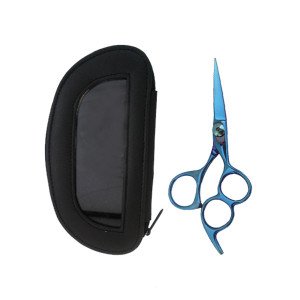 Hair scissors Titanium blue  With pakings