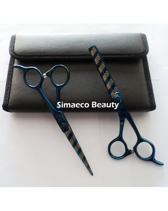 Zebra style Barber & thinning scissors set 