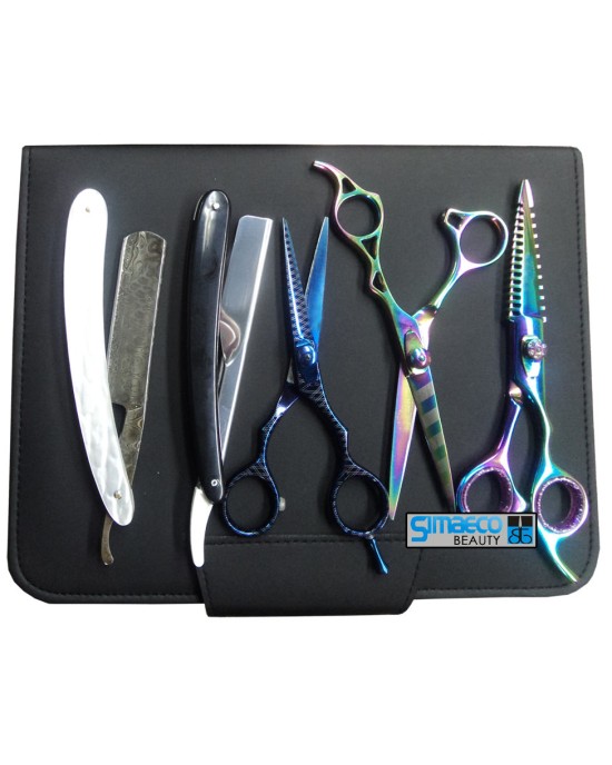 Barber scissors and Damascus Razor