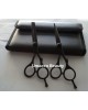 Black coated barber & Thinning scissors SET