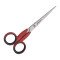 Barber Scissors Red Plastic Handle