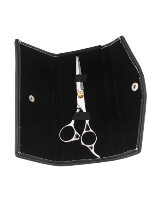 Hair Scissors With Leather Packing