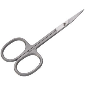 Cuticle scissors half sand straight or curved