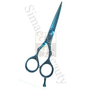Barber scissors titanium blue colour designs