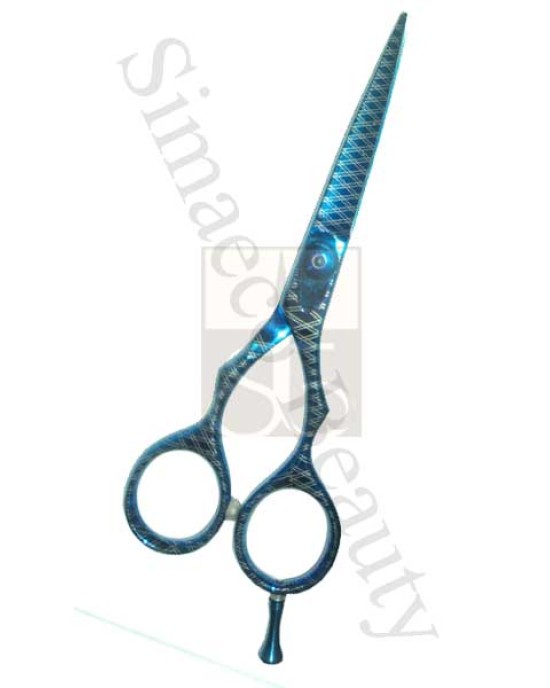 Barber scissors titanium blue colour designs