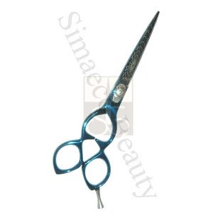 Barber scissors titanium blue painted