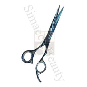 Barber scissors titanium blue painted