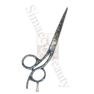 Barber scissors titanium black with desgns Finger Rest