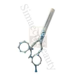 Thinning scissors miror finish with finger rest