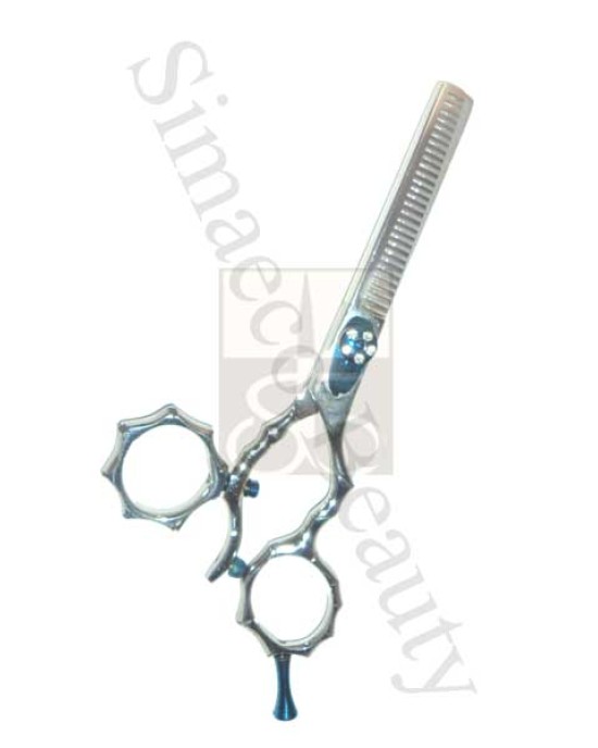 Thinning scissors miror finish with finger rest