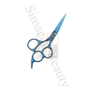 Hair scissors titanium blue Three rings