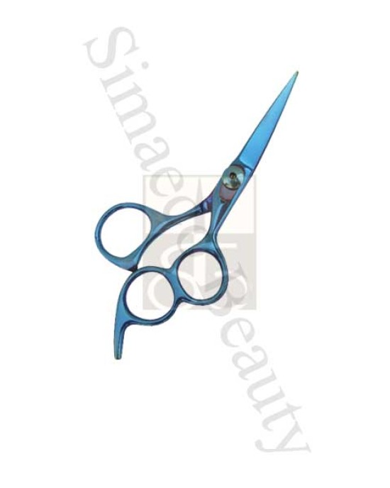 Hair scissors titanium blue Three rings