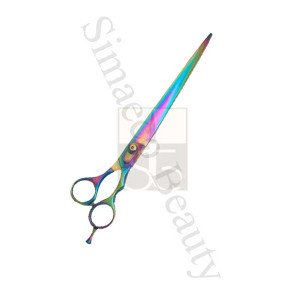 Pet Grooming Scissors titanium color with finger rest