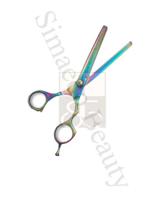 Professional Thinning Scissors Titanium Color With Finger Rest