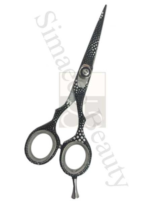 Barber Hair scissors Black Color With White Dotted